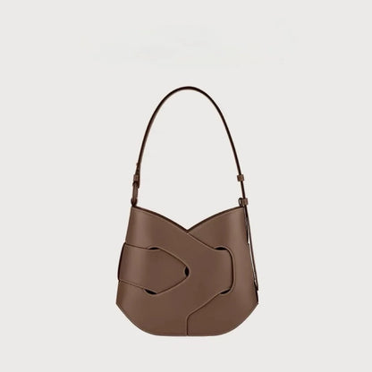Autumn and Winter New Fashionable Women'S Bag Smooth Leather Twisted Bag Handheld Crossbody Bag Trendy
