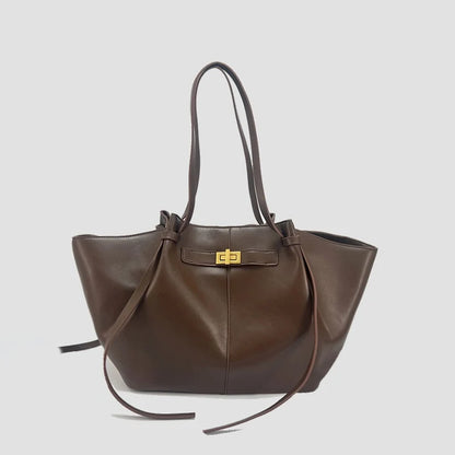 2025 Retro Women'S PU Leather Shoulder Wing Bag, Fashionable Casual Handheld Tote Bag, Handheld Shoulder Bag